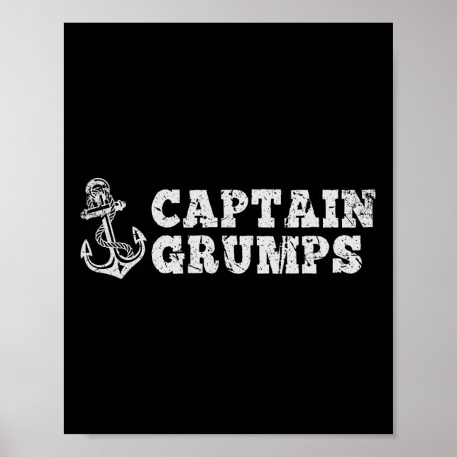 Kapps Grumps Segelboot Vintage Boot Anker Poster (Vorne)