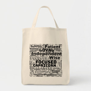 Kapricorn Zodiac Word Cloud Inspiration Tote Beute Tragetasche