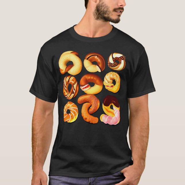 kapriziöser Bretzel-Feinschmecker T-Shirt (Vorderseite)
