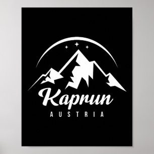 Kaprun Austria Ski Resort Skifahren Snowboarden So Poster
