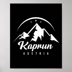 Kaprun Österreich Skigebiet Skifahren Snowboarden Poster