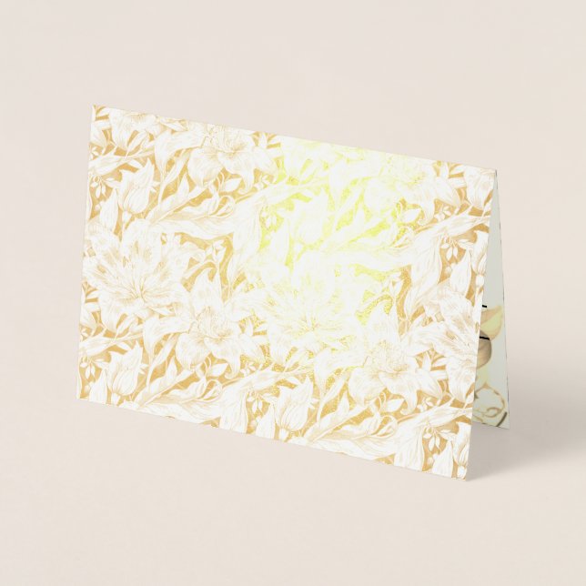 Kapsel für Hochzeitsfolien - Lilien Folienkarte (Vorderseite)