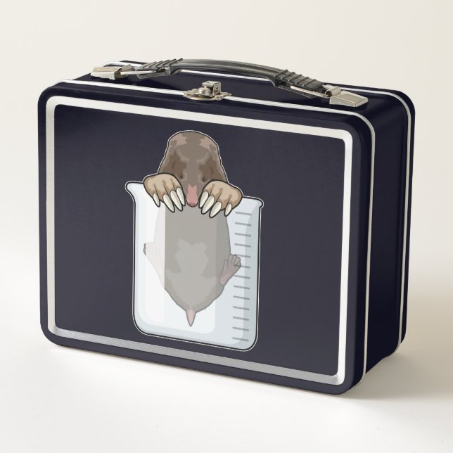 Kapsel mit Messbecher Metall Brotdose (Vorderseite)