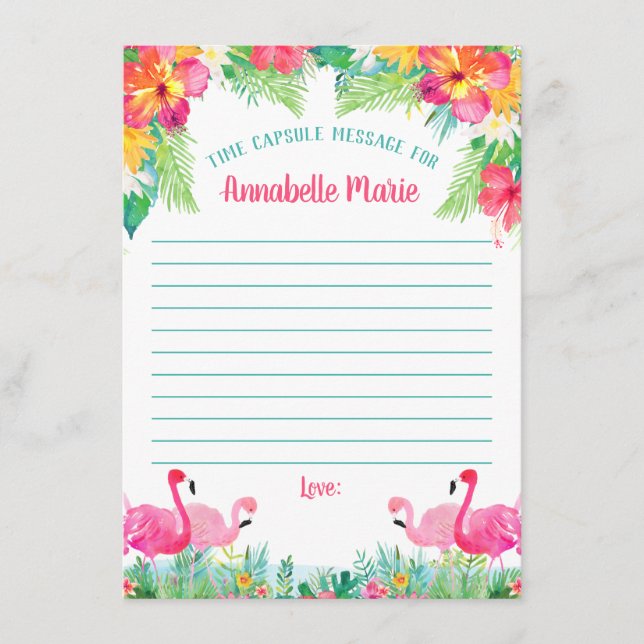 Kapselkarte zum ersten Geburtstag Begleitkarte (Vorderseite)