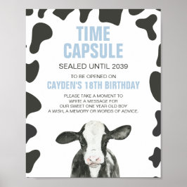 Kapselplakat für die heilige Kuh 1. Geburtstag Poster