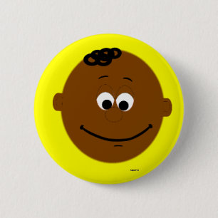 Kapskids Dark Skin Boys Face Button Abzeichen