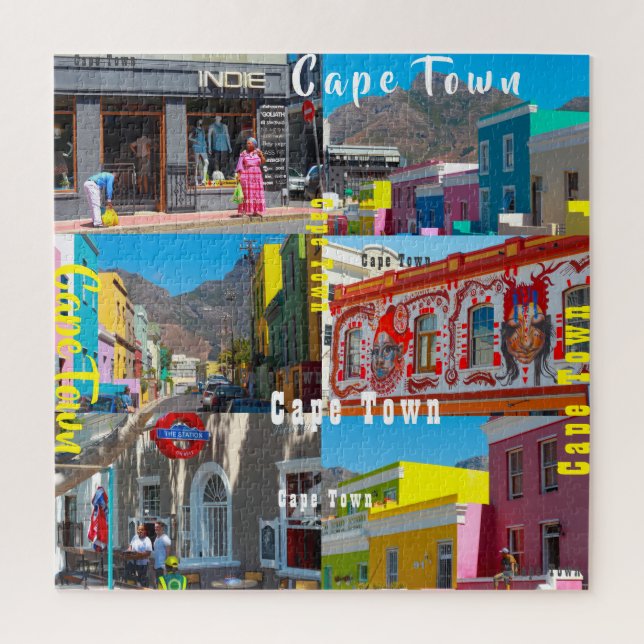 Kapstadt Bo-Kaap CBD Stadt Südafrika Puzzle (Vertikal)