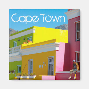 Kapstadt Bo-Kaap Stadtbild Südafrika Magnet