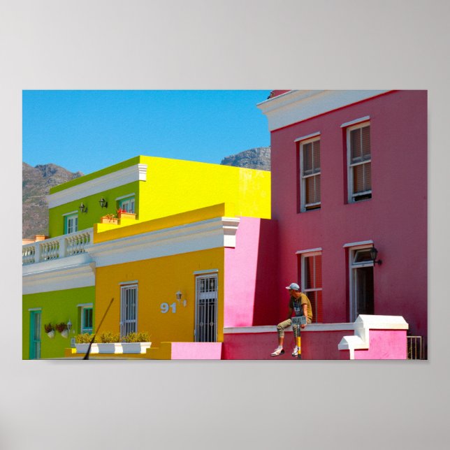Kapstadt Bo-Kaap Stadtbild Südafrika Poster (Vorne)