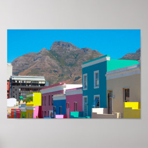 Kapstadt Bo-Kaap Stadtbild Südafrika Poster