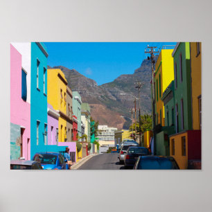 Kapstadt Bo-Kaap Stadtbild Südafrika Poster