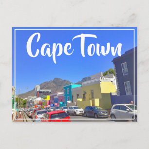 Kapstadt Bo-Kaap Stadtbild Südafrika Postkarte