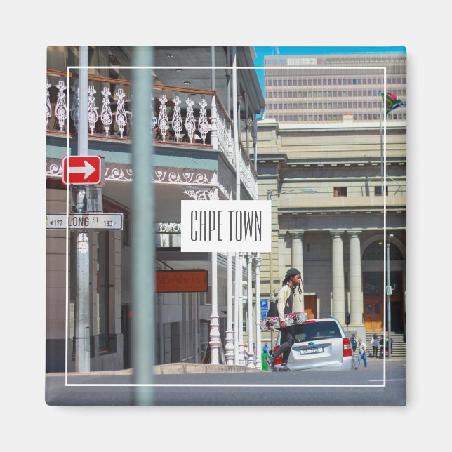 Kapstadt City Cityscape Street South Africa Magnet (Vorne)
