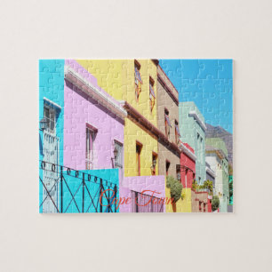 Kapstadt farbenfrohe Häuser Bo Kaap Street Puzzle