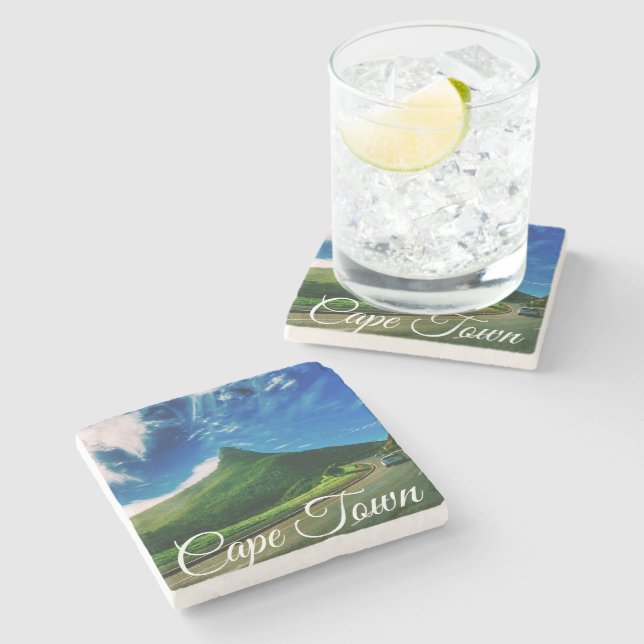 Kapstadt Löwenkopf Landschaft Südafrika Steinuntersetzer (Seitenansicht)