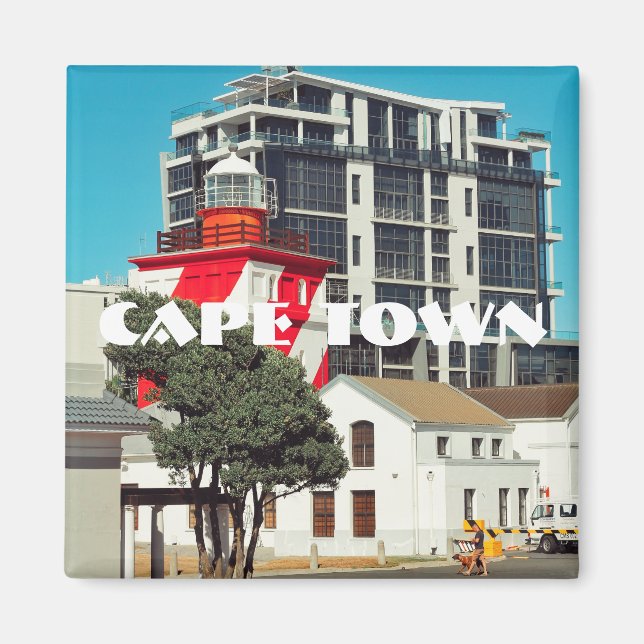 Kapstadt Mouille Point Leuchtturm Südafrika Magnet (Vorne)