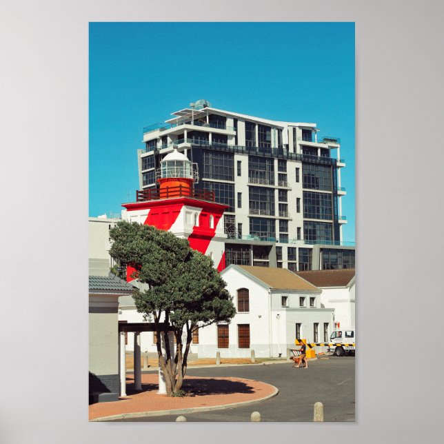 Kapstadt Mouille Point Leuchtturm Südafrika Poster (Vorne)