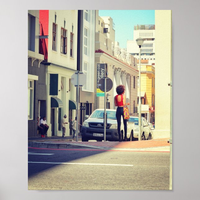 Kapstadt South Africa Street View Cityscape Poster (Vorne)