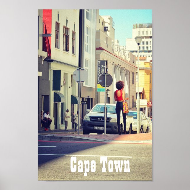 Kapstadt South Africa Street View Cityscape Poster (Vorne)