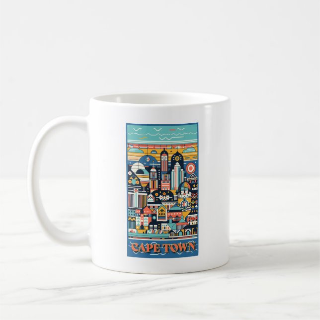 Kapstadt Südafrika Art Deco Kaffeetasse (Links)