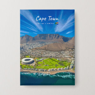 Kapstadt, Südafrika - Blick auf den Tafelberg Button