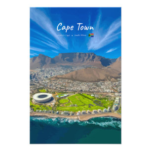 Kapstadt, Südafrika - Blick auf den Tafelberg Fotodruck