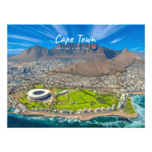 Kapstadt, Südafrika - Blick auf den Tafelberg Fotodruck