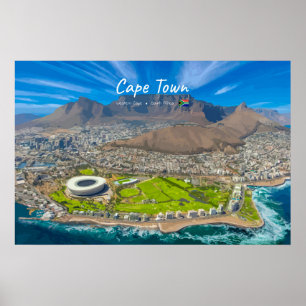 Kapstadt, Südafrika - Blick auf den Tafelberg Poster