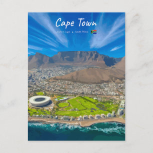 Kapstadt, Südafrika - Blick auf den Tafelberg Postkarte