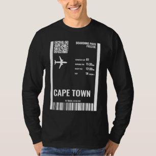 Kapstadt Südafrika Bordkarte Flugticket T-Shirt