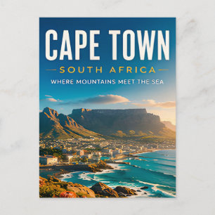 🏔️ Kapstadt Südafrika Küsten Heimdekoration 🌊 Postkarte
