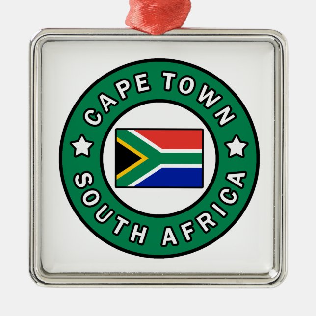 Kapstadt Südafrika Ornament Aus Metall (Vorne)