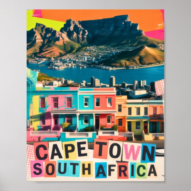 Kapstadt Südafrika Reise Bo-Kaap Landschaft Poster (Vorne)