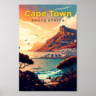 Kapstadt Südafrika Reisen Vintag Poster