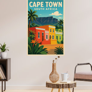 Kapstadt, Südafrika, Reiseplakat, Poster