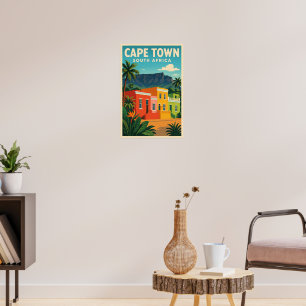 Kapstadt, Südafrika Reiseplakat, Poster