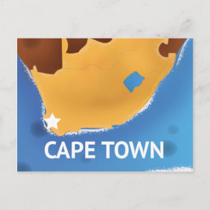 Kapstadt Südafrika Reiseplakat Postkarte