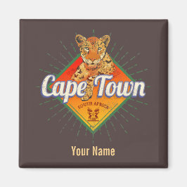 Kapstadt Südafrika Retro Leopard Vintag Magnet