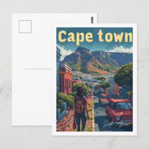 Kapstadt Südafrika Vintag Berühmter Reiseort Postkarte