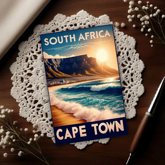 Kapstadt - Südafrika Vintage-Reise Postkarte (Von Creator hochgeladen)
