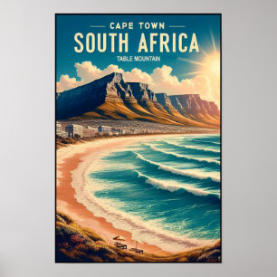 Kapstadt - Südafrika Vintage-Reiseposter Poster
