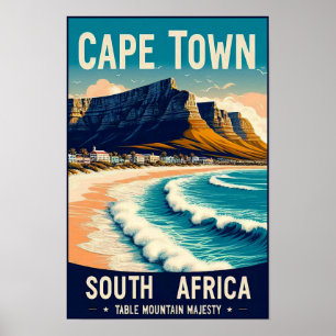 Kapstadt - Südafrika Vintage-Reiseposter Poster