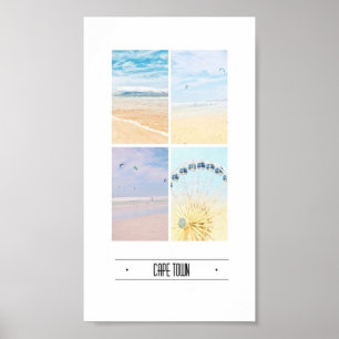 Kapstadt Table Mountain Collage Pastell Poster