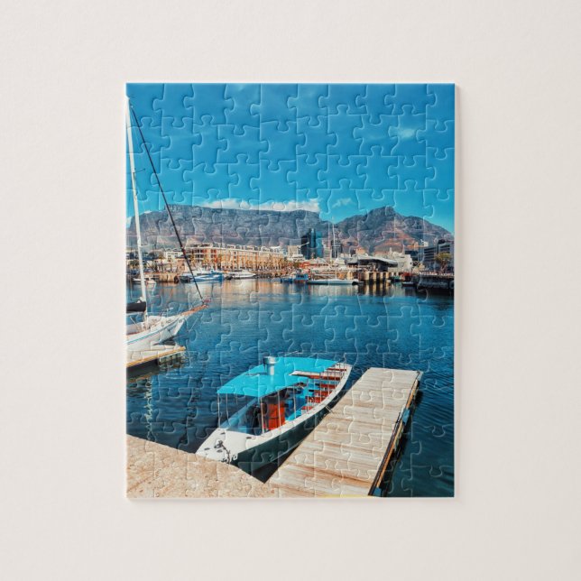 Kapstadt Tafelberg Hafen Südafrika Puzzle (Vertikal)