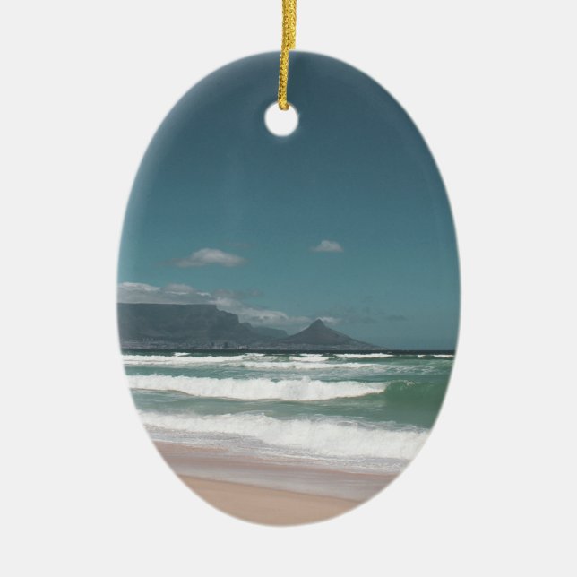 Kapstadt Tafelberg Keramik Ornament (Vorne)