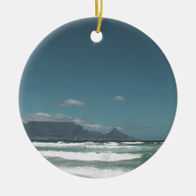 Kapstadt Tafelberg Keramik Ornament (Vorne)