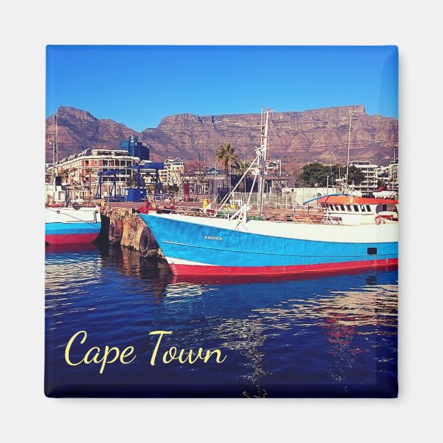 Kapstadt Tafelberg Marina Collage Magnet (Vorne)