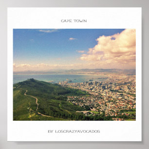 Kapstadt Tafelberg Ozean Hafen Blick Poster