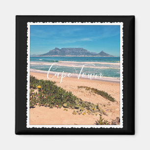 Kapstadt Tafelberg Ozeanwellen Strand Magnet