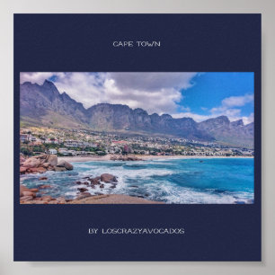 Kapstadt Tafelberg Strand Ozean View Poster